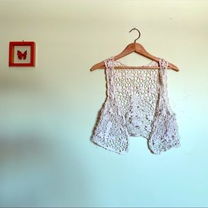 Boho Lace Solitaire Accent Vest